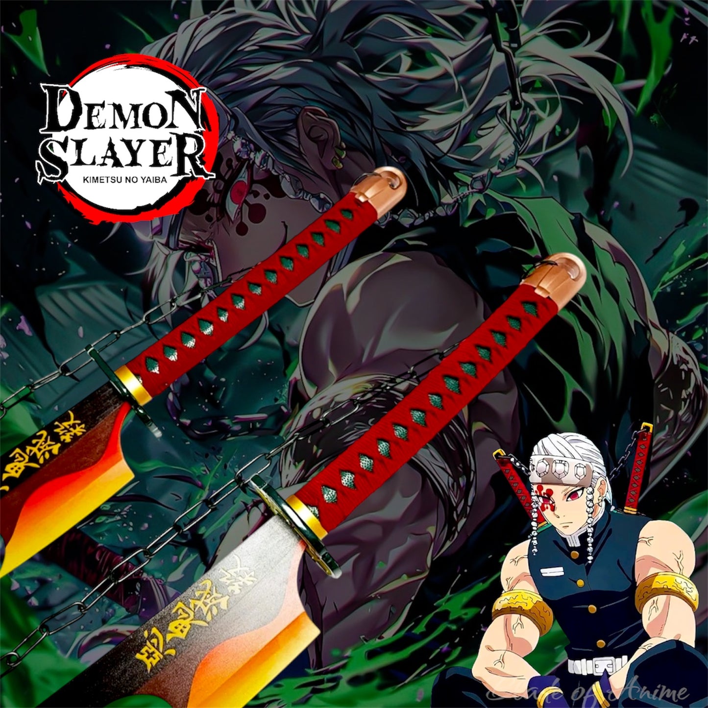 Tengen Uzui stainless steel double sword