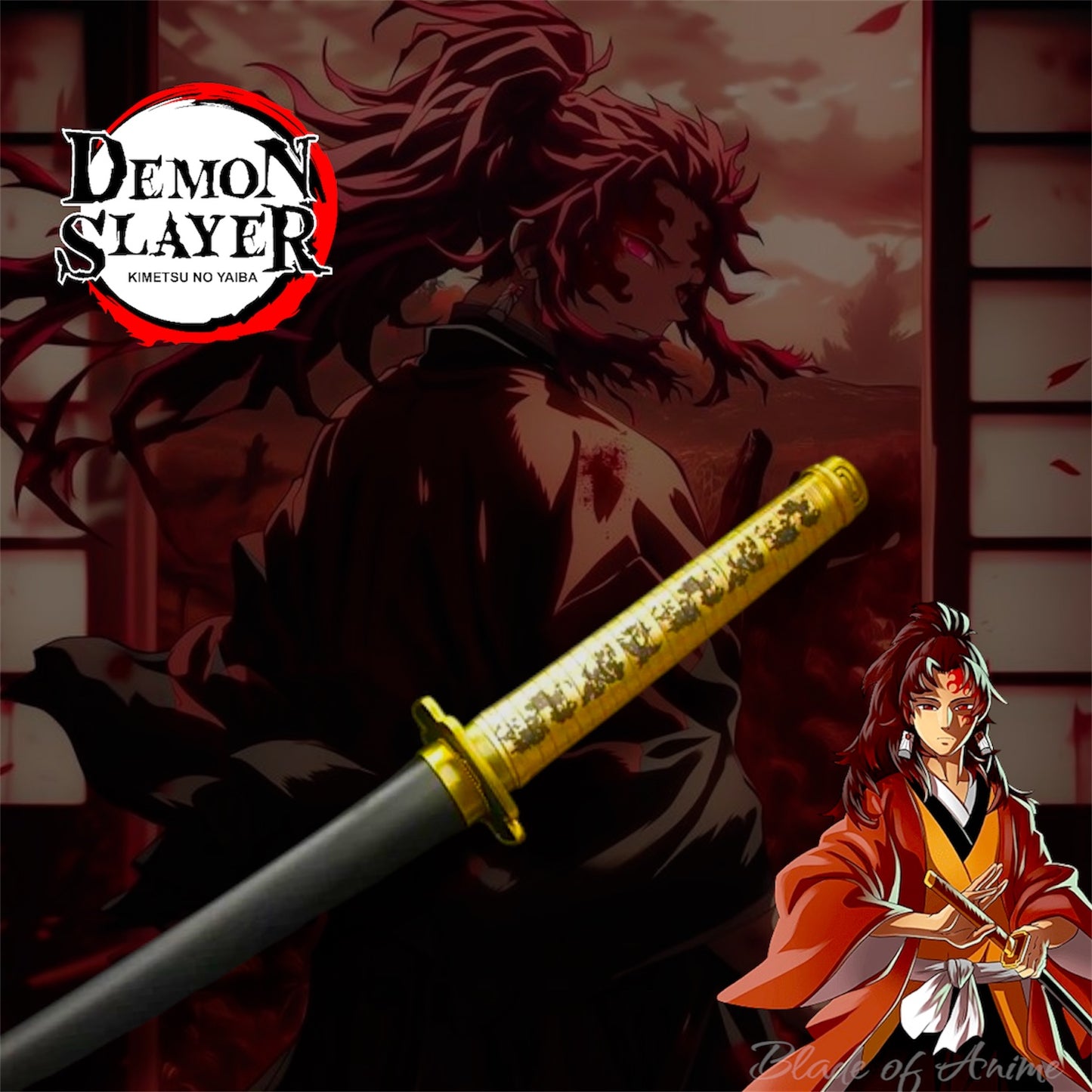 Yoriichi Tsugikuni Edelstahl-Katana