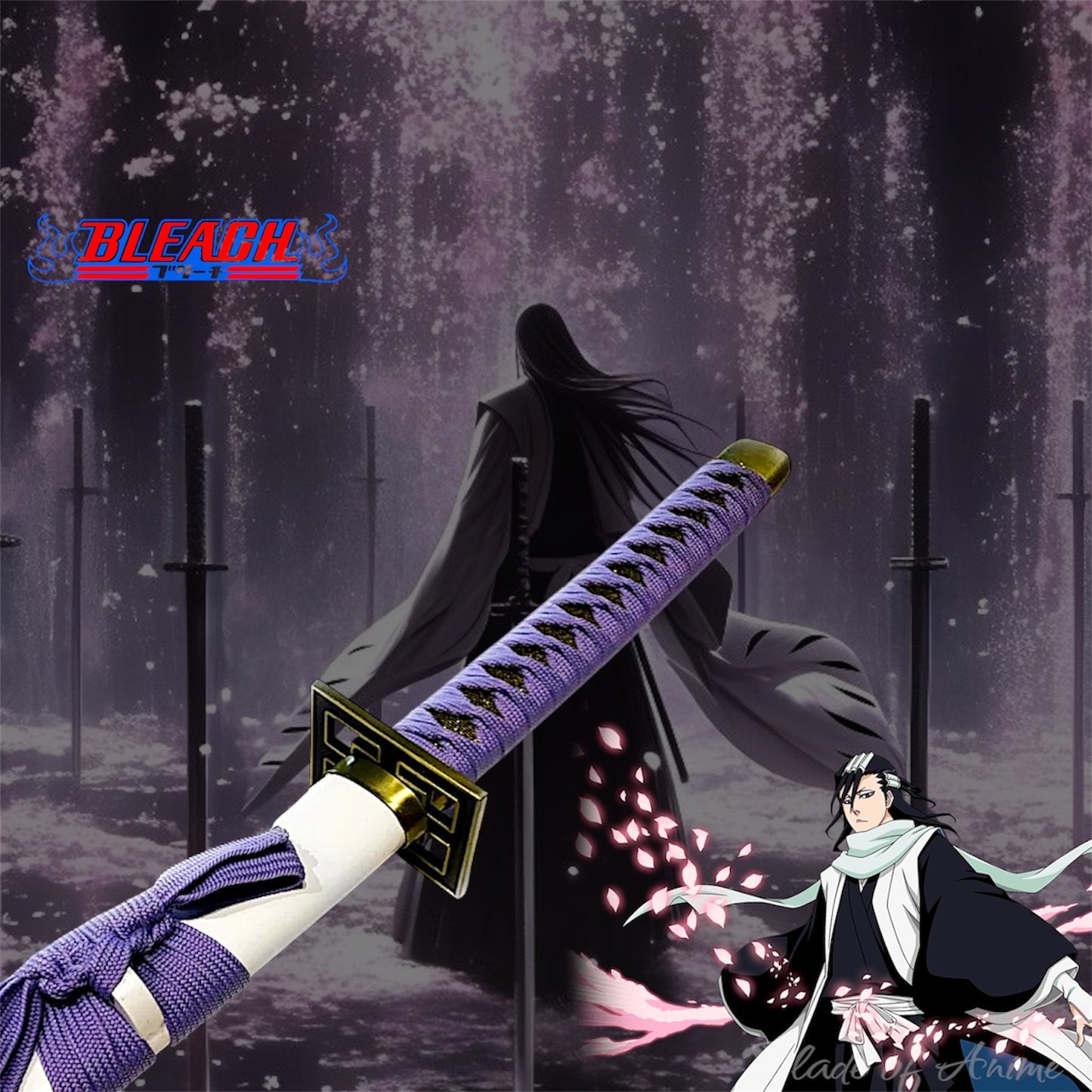 Byakuya Kuchiki Senbonzakura Edelstahl-Katana