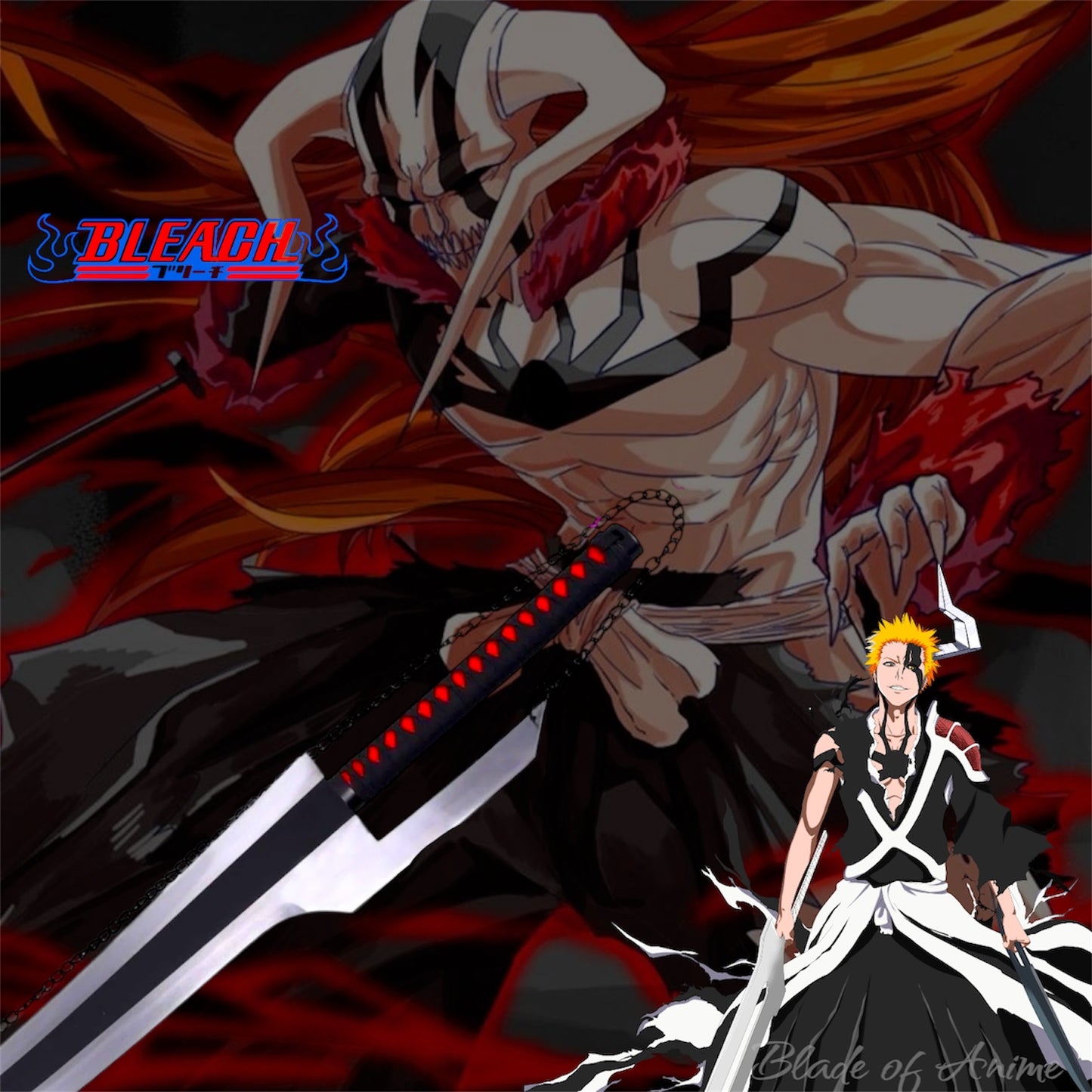 Ichigo Kurosaki Final Tensa Zangetsu Stainless Steel Katana