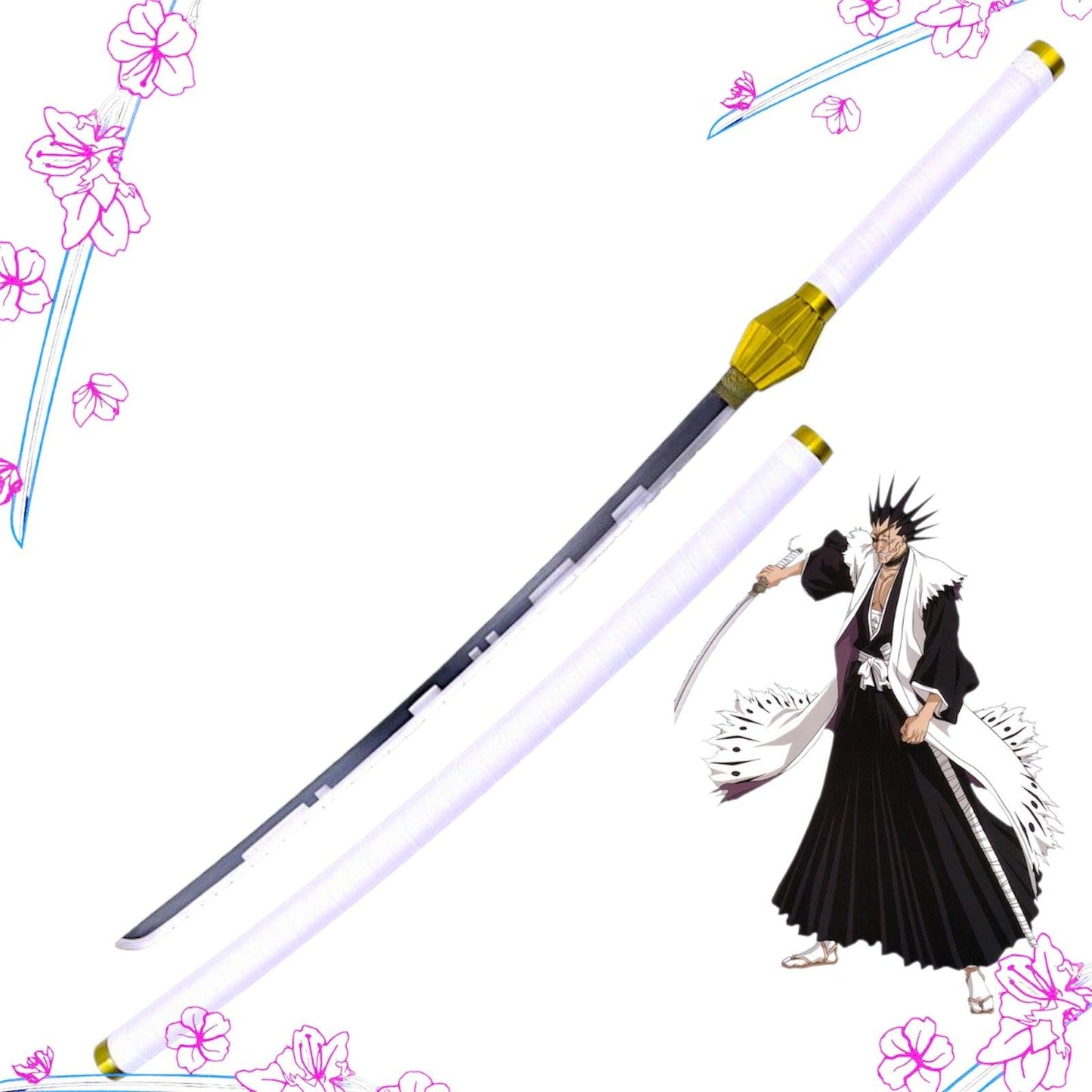 Kenpachi Zaraki Nozarashi Katana - Blade of Anime