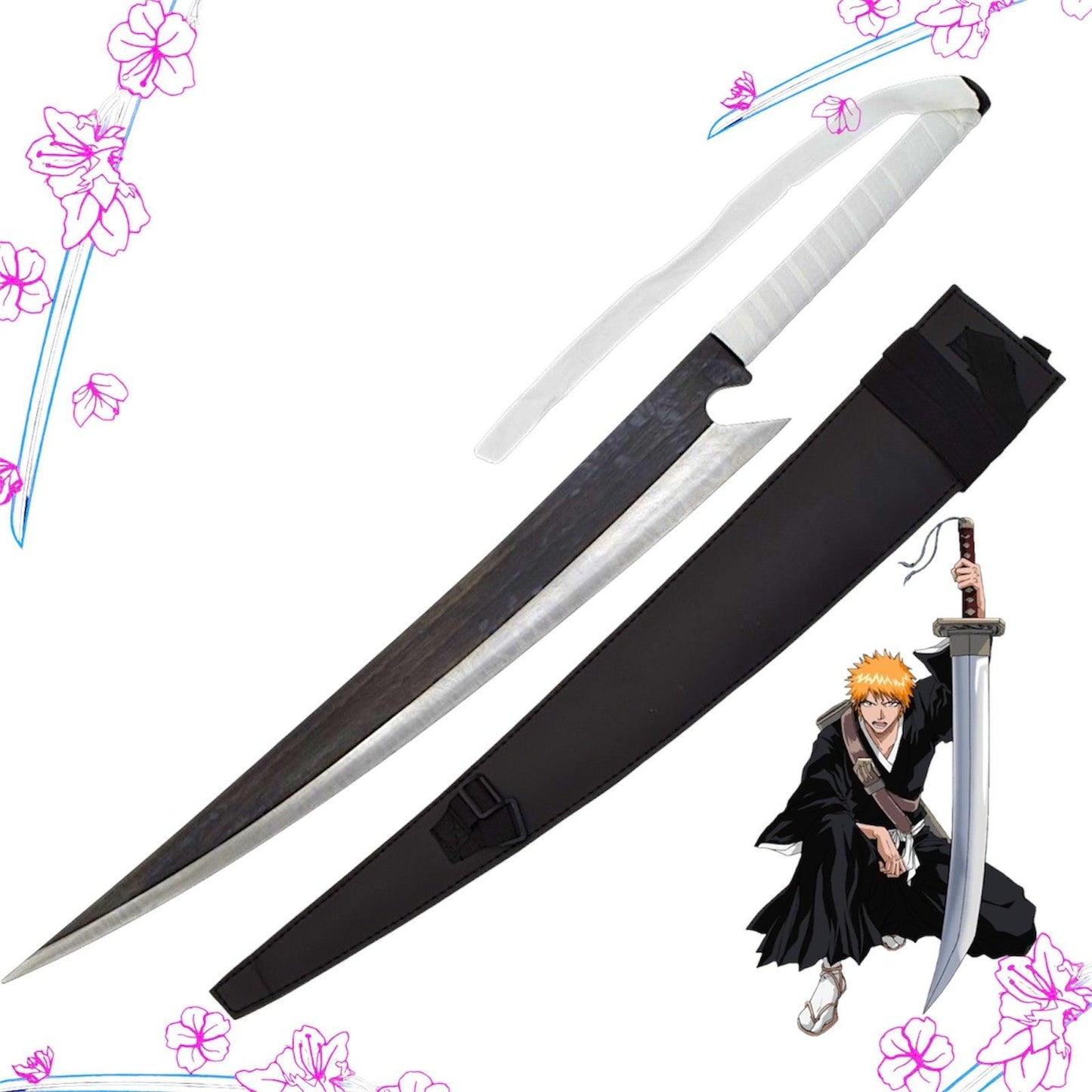 Ichigo Kurosaki Zangetsu Katana - Blade of Anime