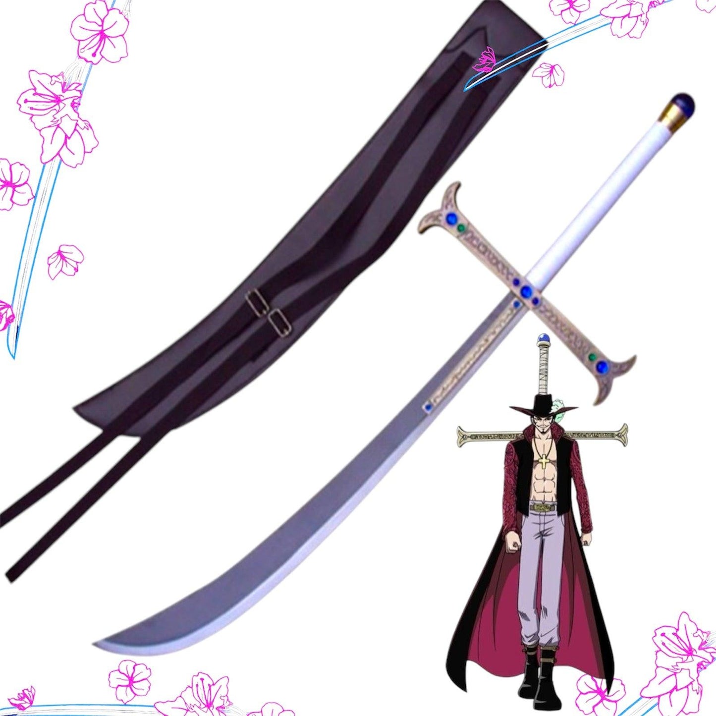Dracule Mihawk Kokutō Yoru Schwert - Blade of Anime