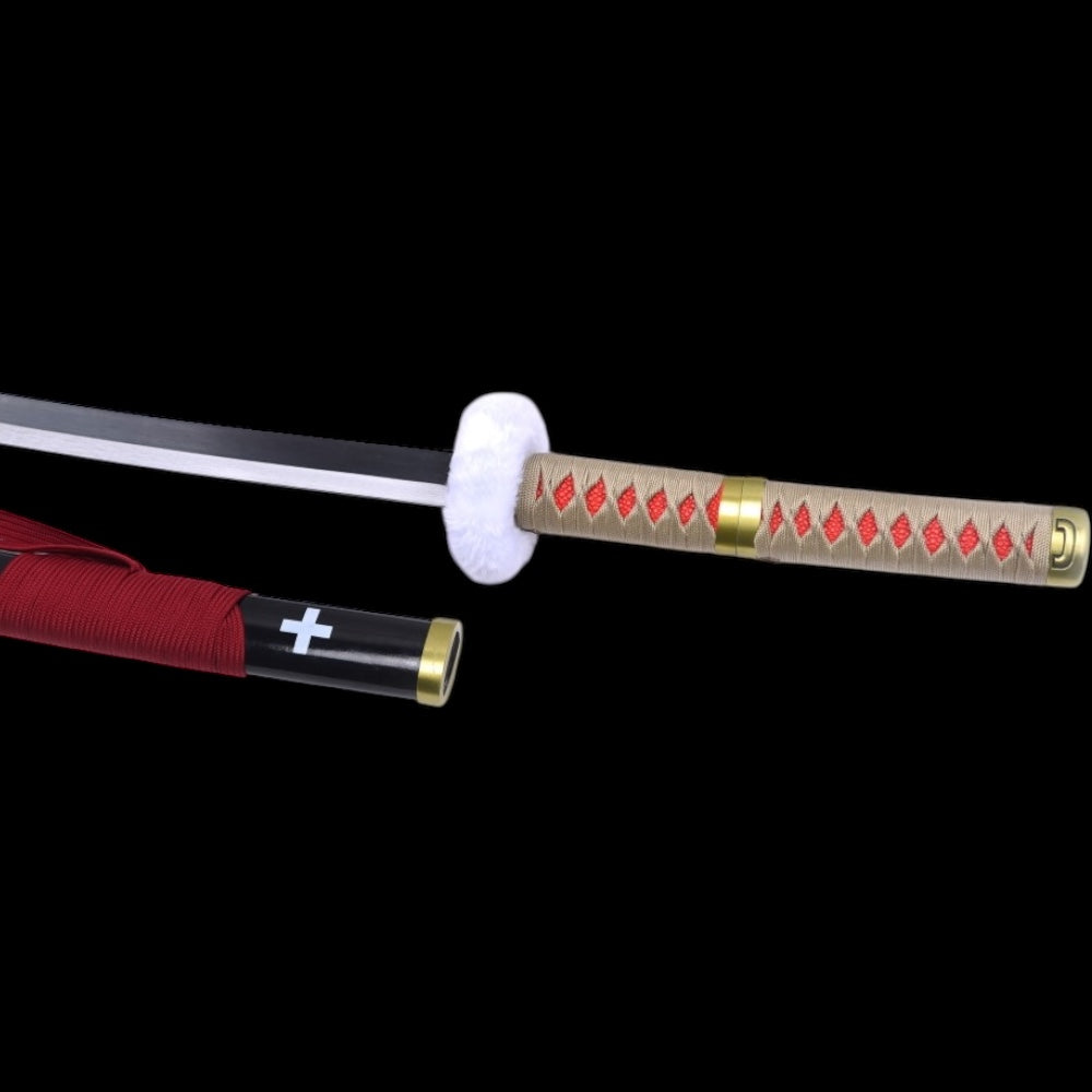 Trafalgar D. Water Law Kikoku Stainless Steel Katana - Gold Long Version