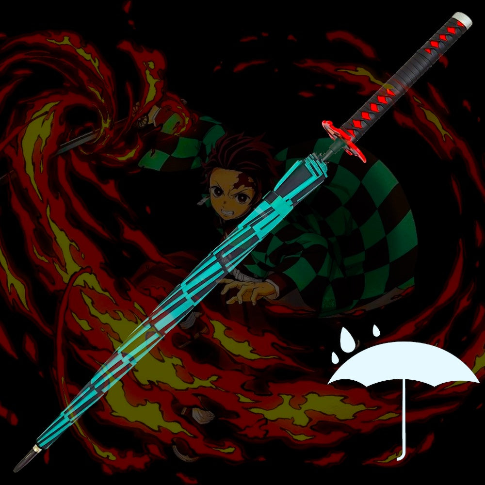 Tanjiro Kamado Umbrella Katana - Fire Breathing