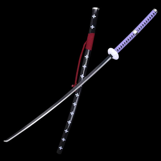 Trafalgar D. Water Law Kikoku Edelstahl-Katana - Lila Langversion