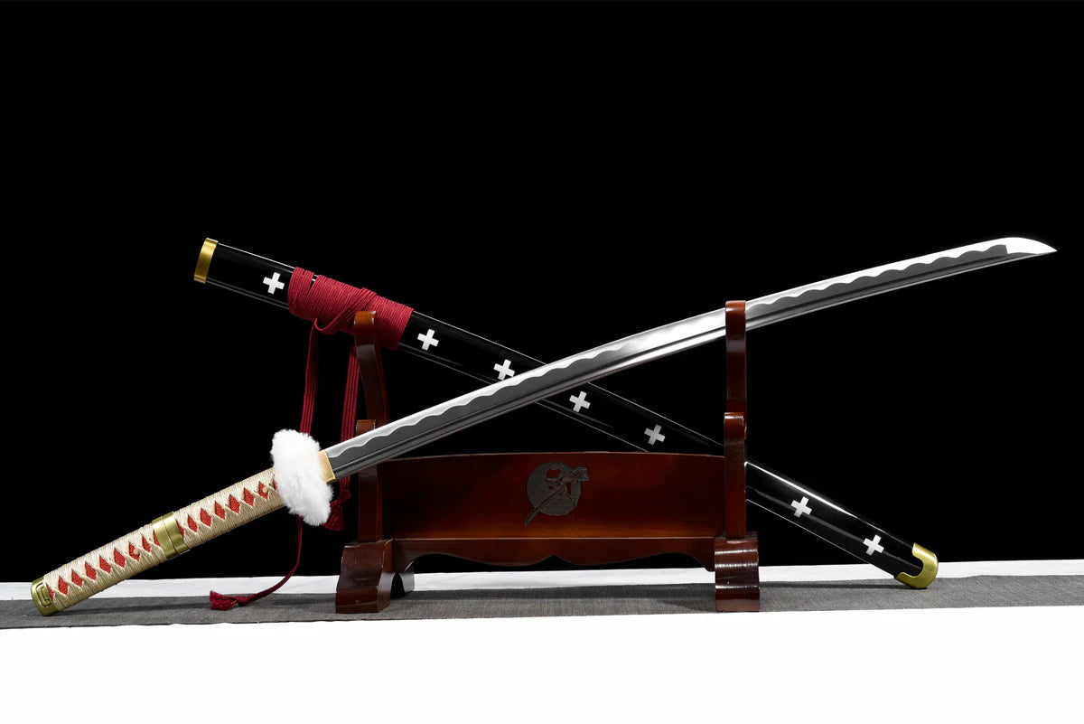 Trafalgar D. Water Law Kikoku Stainless Steel Katana - Gold Long Version