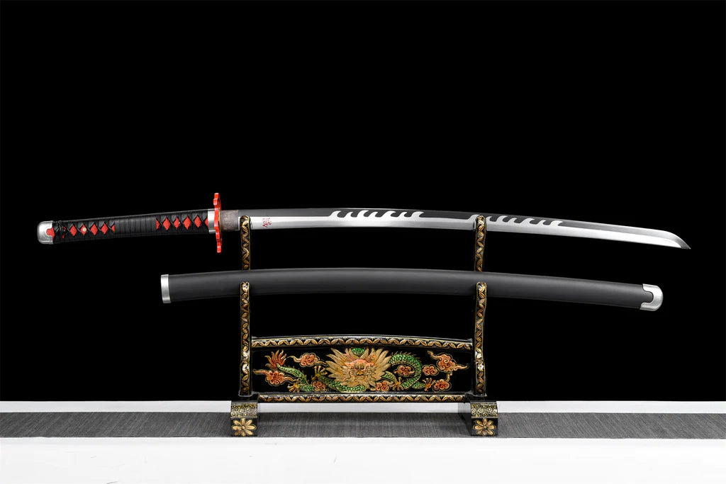 Tanjiro Kamado Stainless Steel Katana - Fire Breathing