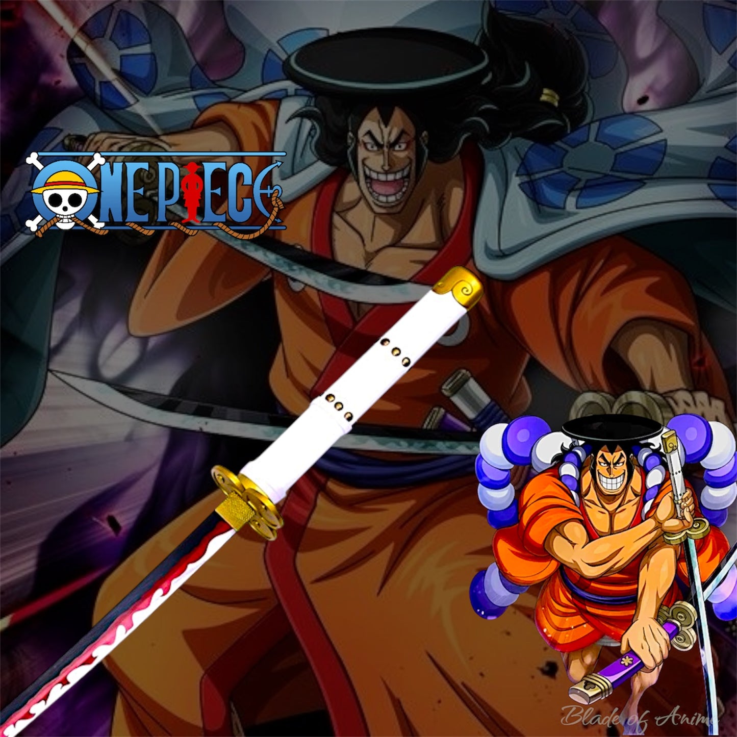 Kozuki Oden Ame no Habakiri Edelstahl-Katana