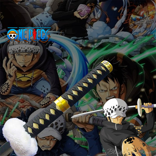 Trafalgar D. Water Law Kikoku Stainless Steel Katana - Black Long Version