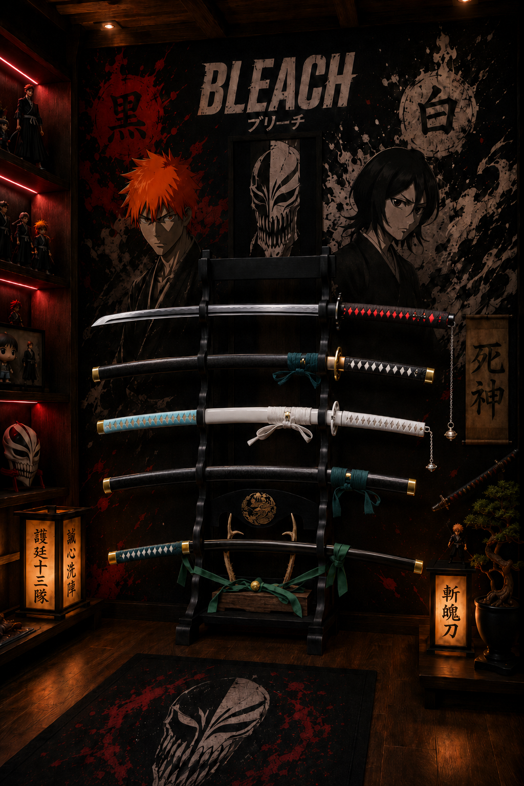 Ensemble Katana complet Bleach – Ichigo, Aizen, Kenpachi, Rukia, Renji