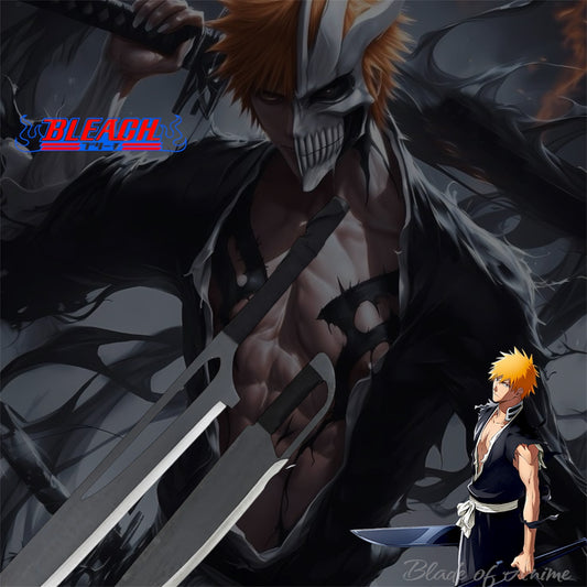 Ichigo Kurosaki Tensa Zangetsu Double Stainless Steel Sword