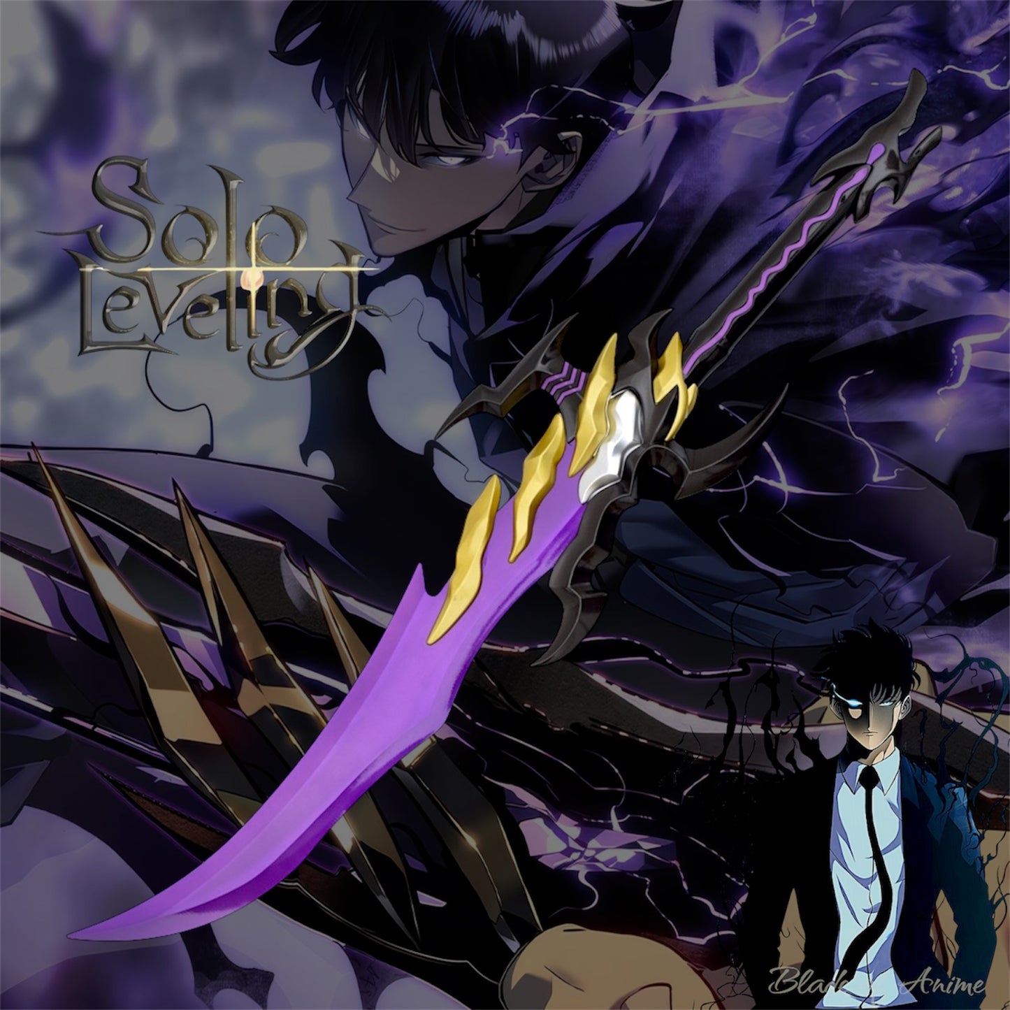 Sung Jin-woo Antares' Fang Edelstahl-Dolch mit Ständer