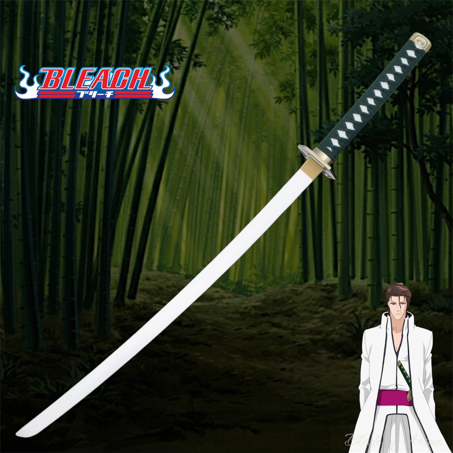 Ichigo Kurosaki Tensa Zangetsu Bamboo Katana