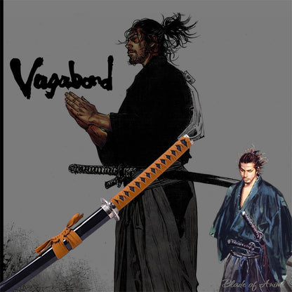 Miyamoto Musashi Izumi-no-Kami Kaneshige Edelstahl-Katana