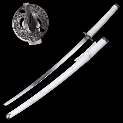 Drei-Klingen-Katana-Set – Drachen Gravur & Schwarzes Finish