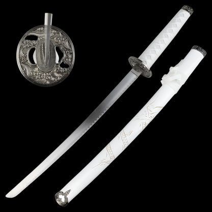 Drei-Klingen-Katana-Set – Drachen Gravur & Schwarzes Finish